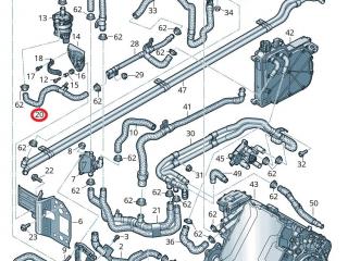 Патрубок системы охлаждения (Audi E-Tron) Audi e-tron 1 поколение 2019, электро, 4KE145053AE