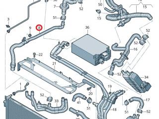 Патрубок системы охлаждения (Audi E-Tron) Audi e-tron 1 поколение 2019, электро, 4KL145932E