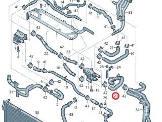 Патрубок системы охлаждения (Audi E-Tron) Audi e-tron 1 поколение 2019, электро, 4KE121036B