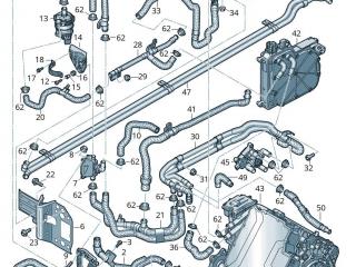 Патрубок системы охлаждения (Audi E-Tron) Audi e-tron 1 поколение 2019, электро, 4KE145920E, 4KE121089AR