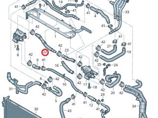 Патрубок системы охлаждения (Audi E-Tron) Audi e-tron 1 поколение 2019, электро, 4KE122480AN