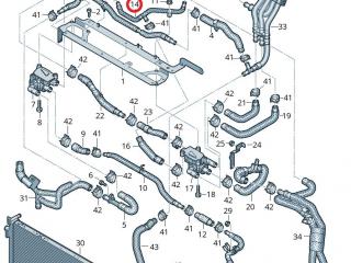 Патрубок системы охлаждения (Audi E-Tron) Audi e-tron 1 поколение 2019, электро, 4KE819372B, 4KE819885B, 4KE819362J