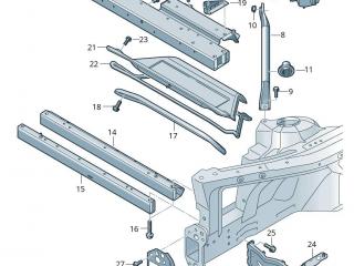 крепление бампера Audi e-tron 1 поколение 2019, электро, 4KE805852A