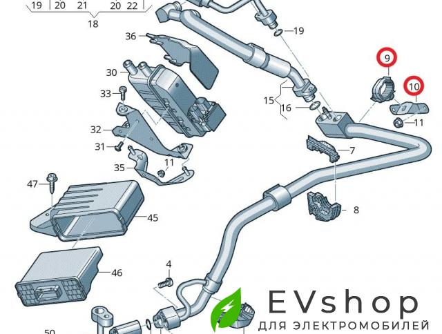 кронштейн (крепление) Audi e-tron 1 поколение 2019, электро, 4KL816738D, 4KL820195C, 4KE820769F - фото №1