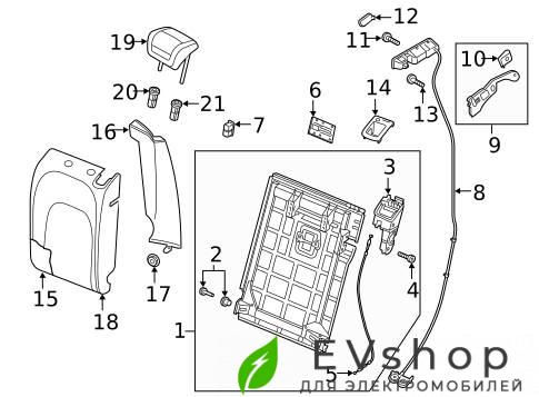 кронштейн (крепление) Audi e-tron 1 поколение 2019, электро, 4KE864228, 4KE885682 - фото №1