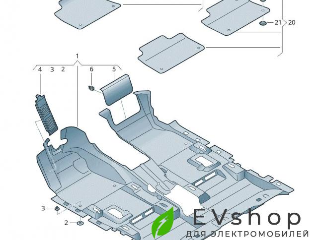 заглушка Audi e-tron 1 поколение 2019, электро, 4KE.863.968 - фото №1
