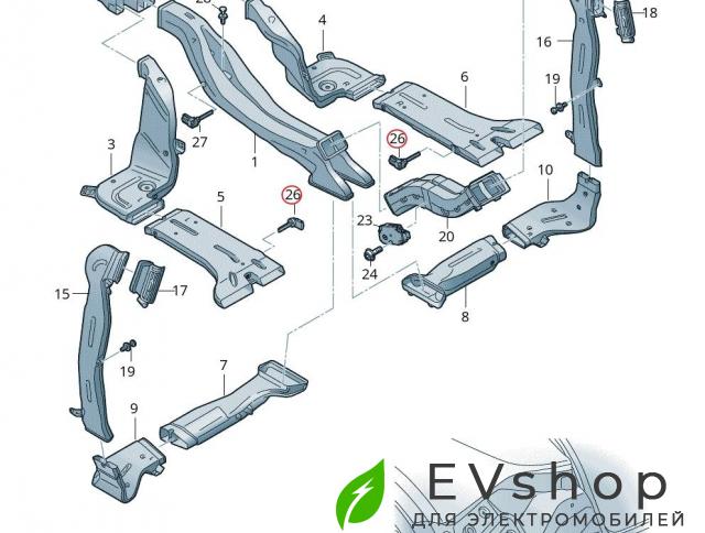 датчик температуры Audi e-tron 1 поколение 2019, электро, 4B0820539 - фото №1