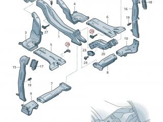 датчик температуры Audi e-tron 1 поколение 2019, электро, 4B0820539