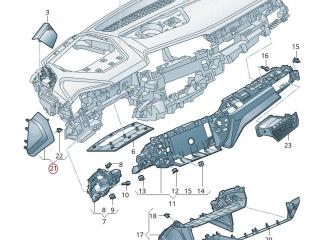 Накладка боковая торпеды Audi e-tron 1 поколение 2019, электро, 4KE.857.085