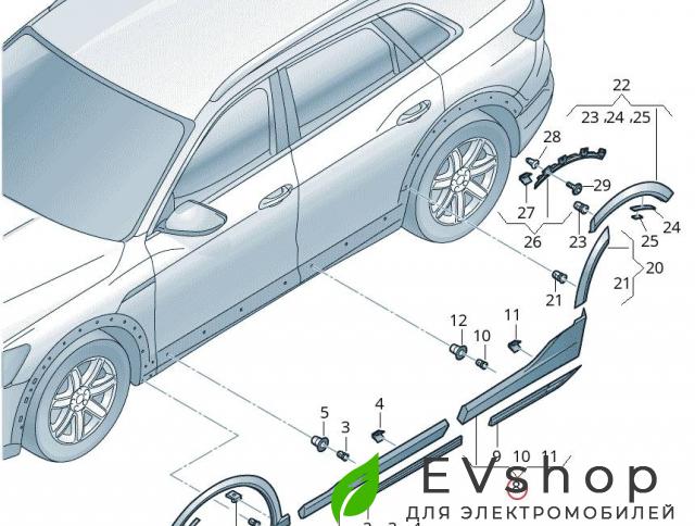 накладка двери (крышки) багажника Audi e-tron 1 поколение 2019, электро, 4KE853060A, 4KE.853.970 - фото №1