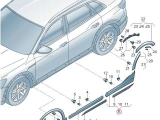 накладка двери (крышки) багажника Audi e-tron 1 поколение 2019, электро, 4KE853060A, 4KE.853.970