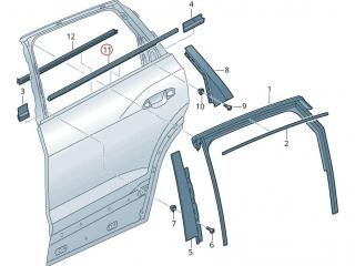 молдинг двери задней правой Audi e-tron 1 поколение 2019, электро, 4KE.839.476