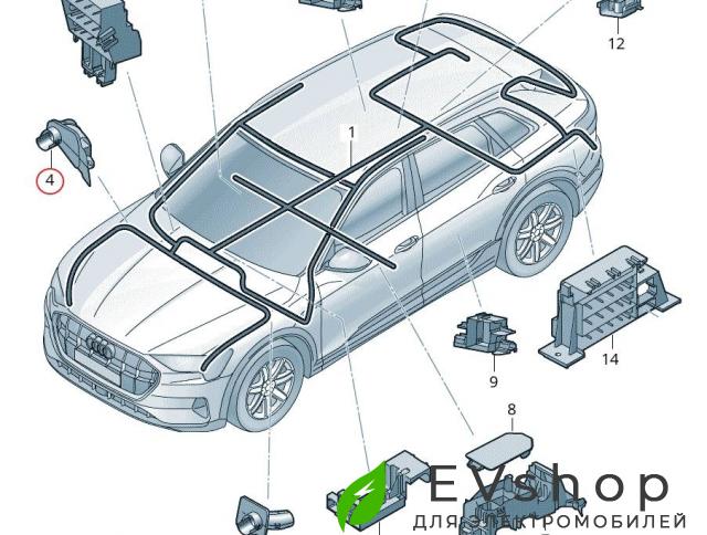 Защитный кожух Audi e-tron 1 поколение 2019, электро, 4KE971824AC - фото №1