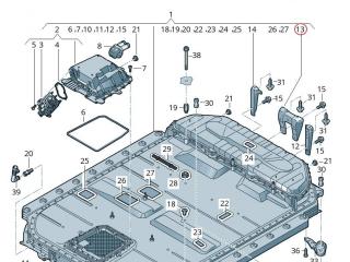 Кронштейн крепления батареи Audi e-tron 1 поколение 2019, электро, 4KE802147