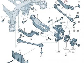 рычаг задний Audi e-tron 1 поколение 2019, электро, 4KE505397, 4M0505371