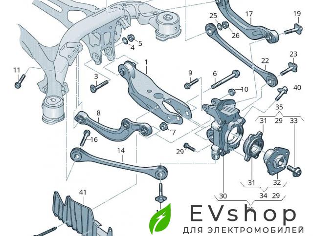 болт Audi e-tron 1 поколение 2019, электро, 4KE505397, 4KE505398, 4KE505235, N91229001, WHT007726 - фото №1
