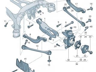болт Audi e-tron 1 поколение 2019, электро, 4KE505397, 4KE505398, 4KE505235, N91229001, WHT007726