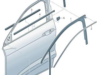 Уплотнитель зеркала наружного Audi e-tron 1 поколение 2019, электро, 4KE867368