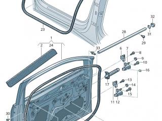 уплотнитель двери Audi e-tron 1 поколение 2019, электро, 4KE837912A