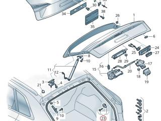Упор крышки багажника Audi e-tron 1 поколение 2019, электро, 8W9.827.239