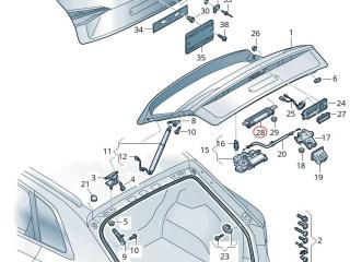 Демпфер крышки багажника Audi e-tron 1 поколение 2019, электро, 4KE827242