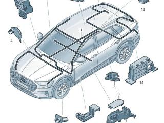 крепление проводки Audi e-tron 1 поколение 2019, электро, 4KL.971.845