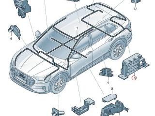 крепление проводки Audi e-tron 1 поколение 2019, электро, 4KE.971.845
