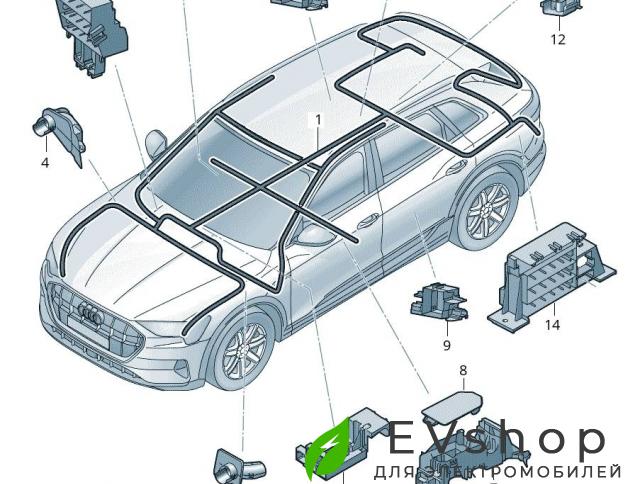 Защитный кожух Audi e-tron 1 поколение 2019, электро, 4KE971824AB - фото №1